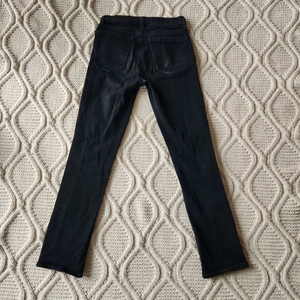 Gap Classic Straight Mid Rise-Black Rinse- Size 0/25 Petite - Picture 2 of 5
